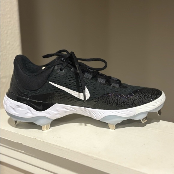 Nike Alpha Huarache Elite 4 Baseball Cleats DJ6521-001 Black/White Mens Size 7 - Picture 3 of 9